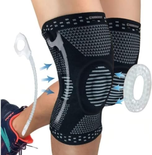 Joelheira de Compressão Profissional Snake para Academia, Corrida e Caminhada