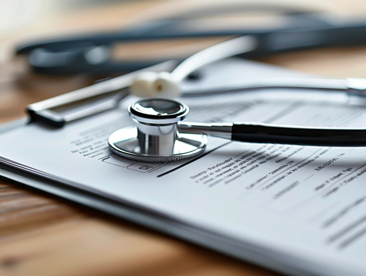 Atestado médico com CID M77.3 em consultório clínico